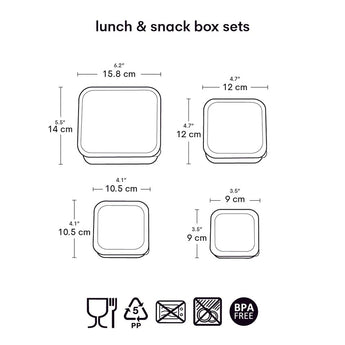 A Little Lovely Company Lunch And Snack Box Set | Kids Multi Piece Mealtime