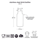 A Little Lovely Company Stainless Steel Water Bottle 350ml