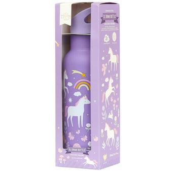 A Little Lovely Company Stainless Steel Water Bottle 500ml | Kids School Bottle