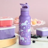 A Little Lovely Company Stainless Steel Water Bottle 500ml | Kids School Bottle
