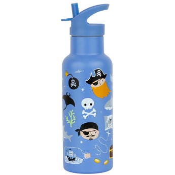 A Little Lovely Company Stainless Steel Water Bottle 500ml | Kids School Bottle