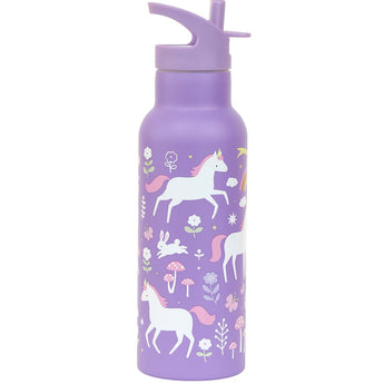 A Little Lovely Company Stainless Steel Water Bottle 500ml | Kids School Bottle