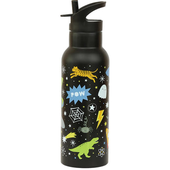 A Little Lovely Company Stainless Steel Water Bottle 500ml | Kids School Bottle