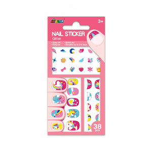 Eco-Friendly Kids Nail Stickers Glitter Gift Set