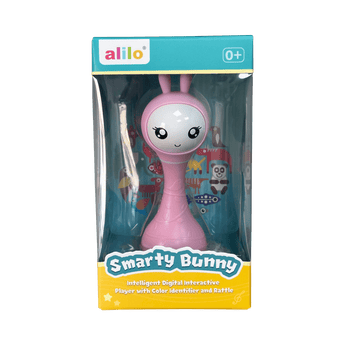 Alilo – Smarty Shake & Tell Rattle, R1 - Smarty Blue | Music, Stories, & Color Learning for Babies | Hi - Fi Sound, Light - Up Ears, USB Charging | 0+ - My Little Thieves