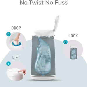 Angelcare Dress Up Nappy Pail Octagonal White | Diaper Disposal