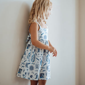 Celestial Print Girls Dress