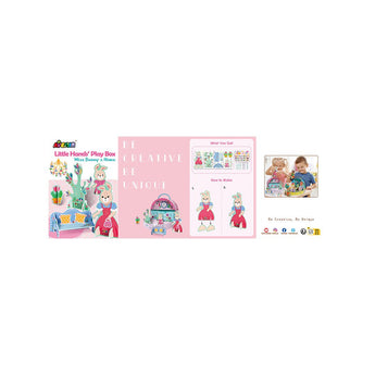 Avenir - Little Hands Play Box - Animal Town Multicolour | 3D puzzle and laces to create an awesome bunny town | Ideal ages 3+ - My Little Thieves