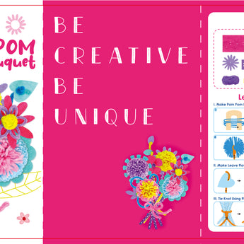 Avenir Pom Pom Bouquet Craft Kit For Kids | Av Craft