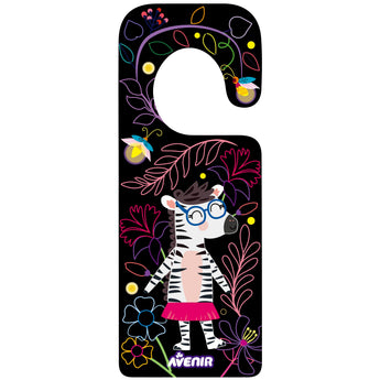 Avenir Scratch Art Animal Door Hangers - Multicolor