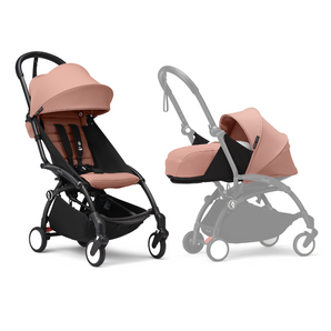 Stokke YOYO3 Black frame with  0+ & 6+ Pack Bundle Award-Winning Compact Baby Stroller