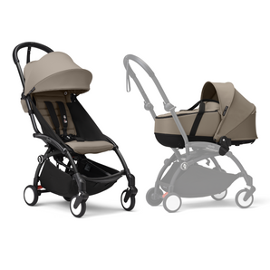 Stokke YOYO3 Frame Black with Newborn Shell & 6+ Pack Bundle Stroller