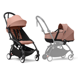 Stokke YOYO3 Frame Black with Newborn Shell & 6+ Pack Bundle Stroller