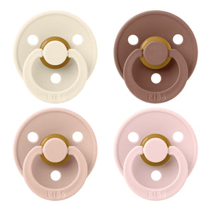 BIBS Pacifier Colour 4 PACK Latex Size 2
