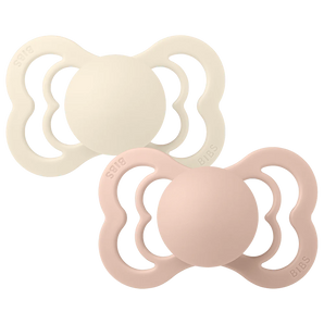 BIBS Supreme 2 PACK Silicone Size 1 Ivory/Blush