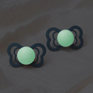 BIBS Supreme 2 PACK Silicone Size 1 Sage GLOW/Cloud GLOW