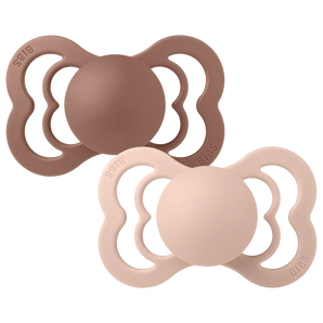 BIBS Supreme 2 PACK Silicone Size 1 Woodchuck/Blush