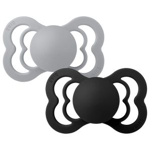 BIBS Supreme 2 PACK Silicone Size 1 Cloud/Black