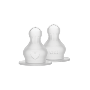 BIBS Baby Bottle Nipple Round Silicone 2 Pack for Smooth Feeding Experience