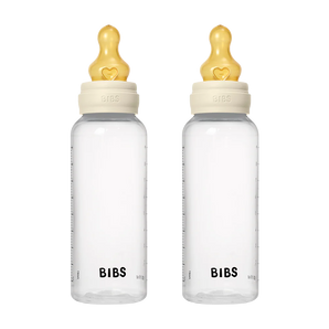BIBS Baby Bottle Round Latex 2 pack 150 ml Slow Flow Ivory