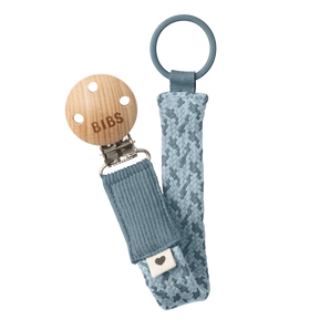BIBS Pacifier Clip Braided Sage/Ivory
