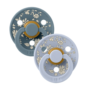 BIBS x Liberty 2 PACK Colour Bobo Latex Size 1 Dusty Blue Mix
