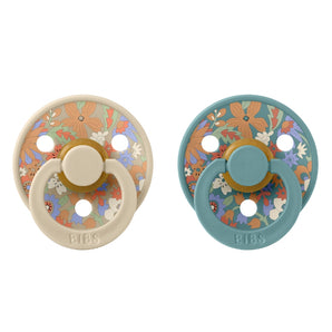 BIBS x Liberty 2 PACK Colour June Blossom Latex Size 1 Vanilla Hush Mix