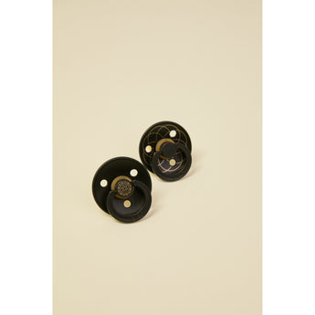 BIBS Pacifier Studio Colour 2 PACK Layl Latex -Black Gold