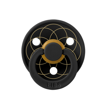 BIBS Pacifier Studio Colour 2 PACK Layl Latex -Black Gold