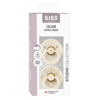 Bibs Pacifier Studio Colour 2 Pack Noor Latex Size 1