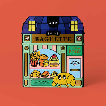 OMY Coloring Boutique French Baguette - colouring book shaped like a French bakery