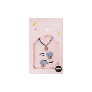 Gift Box Set with Hair Clips and Bracelets
