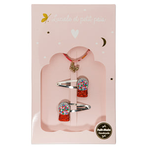 Bubble Gum Gift box - Bubble gum hair clips & Capel Floret bracelet (butterfly)