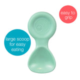 B.Box Mini Spoon – 3 Pack (Sage/Silver/Pink) | Soft Silicone Baby Spoons for First Feeding | Gentle on Gums, Easy Grip | 3pcs Set for 4m+