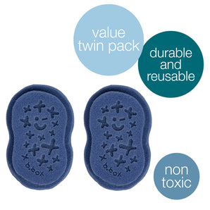 B.Box Replacement Sponge, Twin Pack – Tiny Fox | Soft & Hygienic Sponge Heads for Bottle Brush | Easy to Replace | BPA-Free