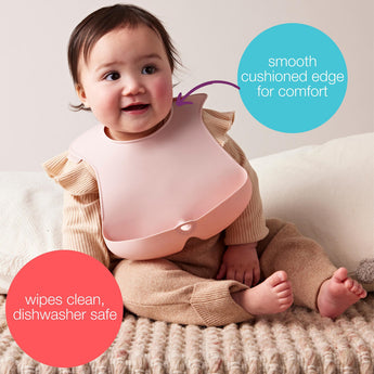 B.Box Silicone Bib | Stay Open Catcher | Rolls for Travel
