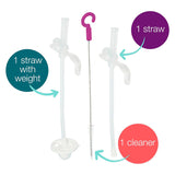 B.Box Sippy Cup Replacement Straw Pack: Includes 1 Replacement Straw with Weight, 1 Cleaning Brush, Fits b.box Sippy Cups