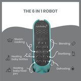 Babymoov Nutribaby+ 6 In 1 Food Processor Opal Green | Feeding