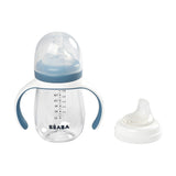 Beaba 2 In 1 Learning Cup | Spout & Straw Transition Cup For Babies