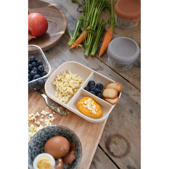 Beaba Divided Silicone Plate Clay | Baby Mealtime