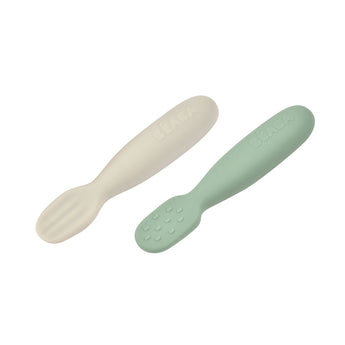 Beaba Set Of 2 Silicone Training Pre Spoons | Baby Feeding