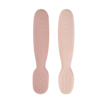 Beaba Set Of 2 Silicone Training Pre Spoons | Baby Feeding