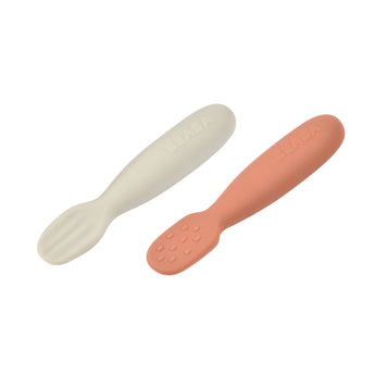 Beaba Set Of 2 Silicone Training Pre Spoons | Baby Feeding