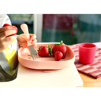 Beaba Silicone Meal Set 4 Pcs Cotton Candy | Baby Feeding Essentials