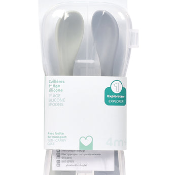 Beaba Silicone Spoons Set Of 2 With Case | Feeding