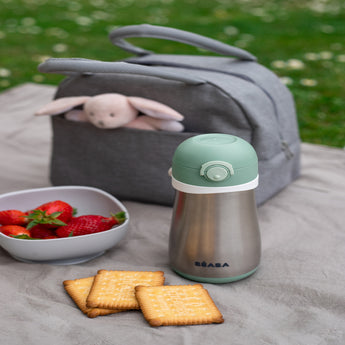 Beaba Stainless Steel Bottle 350ml With Handle | Kids Hydration