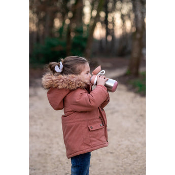 Beaba Stainless Steel Bottle 350ml With Handle | Kids Hydration