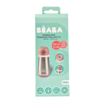 Beaba Stainless Steel Bottle 350ml With Handle | Kids Hydration