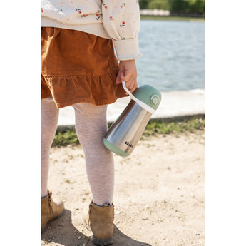 Beaba Stainless Steel Bottle 350ml With Handle | Kids Hydration