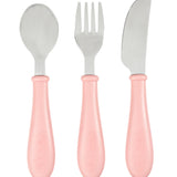Beaba Stainless Steel Training Cutlery | Ergonomic Fork & Spoon Set